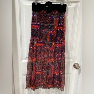 Vintage 90’s Bongo Bohemian belted Maxi Skirt